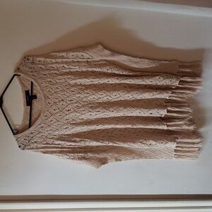 Forever21 Crochet Fringed Oversized Poncho | Juniors (S)